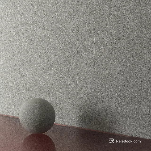 Light Gray Textured Wall With Sphere Decoration 3d model 