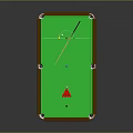 Professional Billiard Table With Green Felt Surface Wooden Legs Cue And Balls