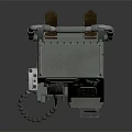 Vintage Digital Communication Device With Keypad Handset And Metallic Gray Design Portable Retro Tech Equipment
