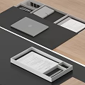 Minimalist Modern Office Table And Chair Combination With Light Wood Top And Black Storage Cabinets