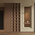 Middle Ancient Style Entrance Partition Silent Wind Partition Hollow Partition Landscape Partition Entrance Door Landscape Wall 3d model