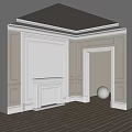Simple European gypsum line gypsum line combination 3d model