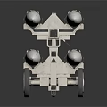 Military Transport Vehicle Trailer Equipped With Multiple Missiles And Wheels