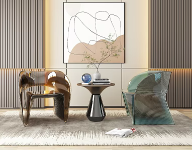 Modern leisure sofa combination leisure chair 3d model