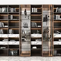 Modern bookcase combination 3d model