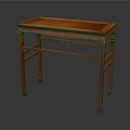 Traditional Solid Wood Furniture Table With Carved Legs And Rectangular Top For Home Decor