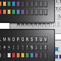 Colorful Computer Keyboard With Multicolored Keycaps And Black Frame For Desktop PC Use 3d model