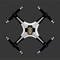 Smart Police Drone With Four Rotors Camera Police Logo And LED Lights