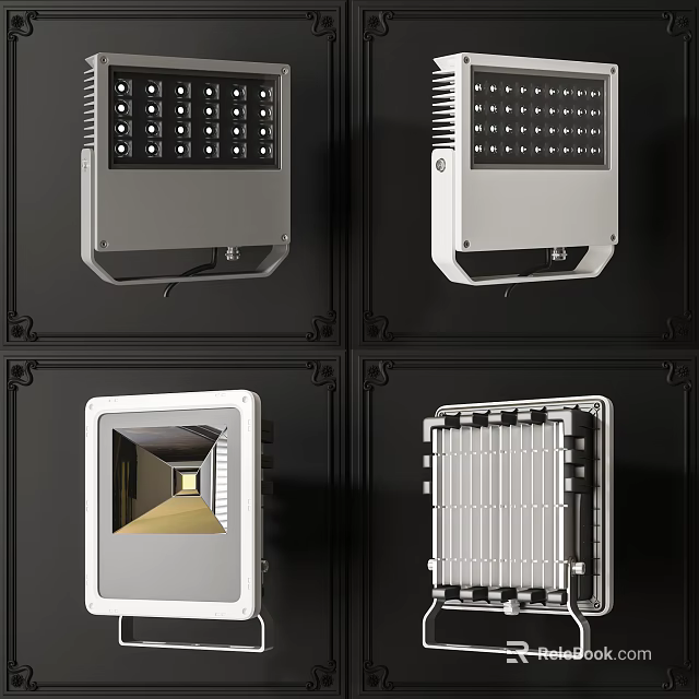 Modern Decorative LED Lights With Square Aluminum Heat Sink And Wall Mounted Design 3d model 