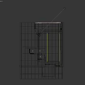 Beige Roller Blinds For Large Windows With Mountain View And Wooden Walls Bookshelves Gray Floor