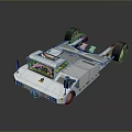 White Electric Vehicle Chassis With Cab And Wheel Assembly Design 3d model