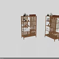 Wooden Clothing Racks With Shelves For Clothes Plants And Tea Sets In Simple Design
