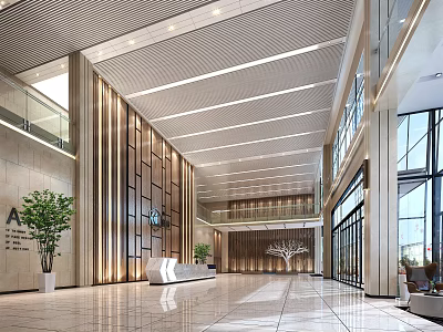 Modern Hall Office Hall 3d model