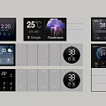 Smart Switch Panels with Temperature Weather Time Display and Control Functions