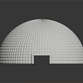 White Rounded Dome Tent With Textured Exterior And Entrance In Indoor