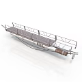 Industrial Metal Platform Equipment With Safety Railing And Support Components