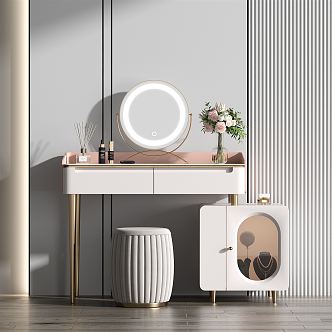 Light Luxury Dressing Table 3d model