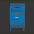 Vintage Blue Metal Mailbox With Rustic Finish And Mail Slot Design