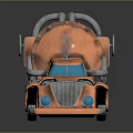 Copper Colored Vintage Style Toy Tanker Truck With Metallic Finish And Dark Background Reflection