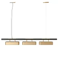 Modern Black Gold Linear Pendant Light Minimalist Design for Contemporary Home Interior Decor