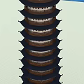 Traditional Chinese Pagoda With Multiple Floors Curved Eaves And Wooden Balconies