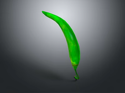 Fresh Green Chili Pepper with Vibrant Color Smooth Texture and Fresh Appearance 3d model