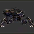 Robot Spider Robot Mecha Spider Science Fiction Spider Mechanical Spider Battery Spider Tower Defense 3d model