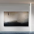 Abstract Painting With Dark And Light Gradient Hues For Modern Interior Wall Decor 3d model