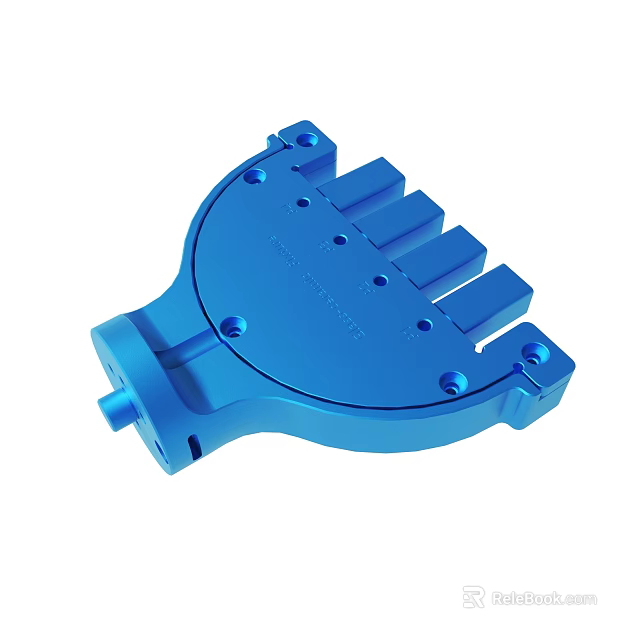 Blue Mechanical Structural Component With Precision Engineered Holes And Durable Design 3d model