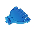 Blue Mechanical Structural Component With Precision Engineered Holes And Durable Design 3d model