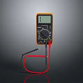 Digital Multimeter with LCD Display for Computer Hardware Testing and Repair 3d model