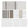 Various Wall Paneling Designs With Different Textures And Patterns 3d model