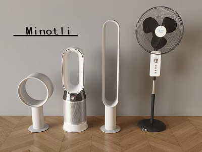Minotli Air Cooling Fans Collection With Tabletop Tower And Standing Designs 3d model