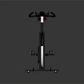 Black And White Stationary Exercise Bike With Flywheel Seat And Handlebars For Home Fitness
