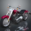 Red Cruiser Motorcycle With Black Seat Chrome Details Shiny Wheels And Modern Design