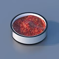 Different Types of Spices in White Bowls on Gray Background