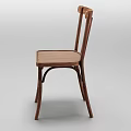 Solid Wood Leisure Chair With Slatted Backrest And Wooden Slat Seat