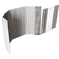 Modern Vertical Blinds Curtains with Gray And White Slats in Folded Adjustable Design