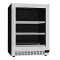 Stainless Steel Wine Cooler with Glass Door and Three Shelves Vented Base