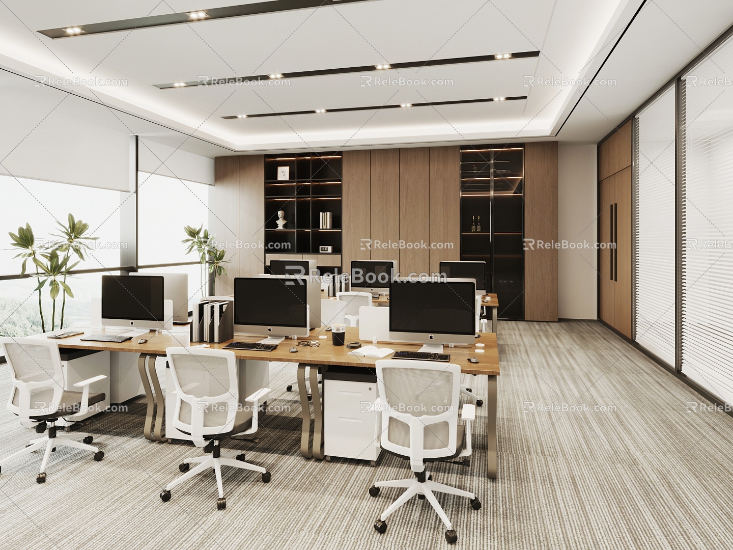 Public office area 3d model