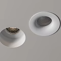 Modern Recessed Downlights And Spotlights With White Trim And Grid Design