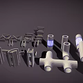 Various Pipe Fittings And Components Including Elbows Tees And Straight Pipes