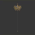 Elegant Gold Fringe Chandelier Lighting Fixture Combination For Modern Interior Decor