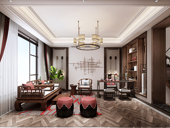 New Chinese Living Room Living Room 3d model