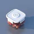 Transparent Square Food Storage Containers With White Airtight Lids For Kitchen Use