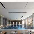 modern swimming pool 3d model