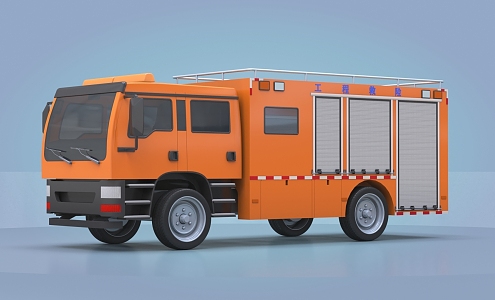 Engineering rescue vehicle Rescue vehicle Construction vehicle Engineering vehicle 3d model