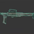 Modern Futuristic Tactical Weapon With Scope Holes And Gray White Finish