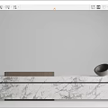 Modern reception desk 3d model