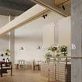 Modern Café Interior Design With Wooden Tables Cream Seats And Natural Light